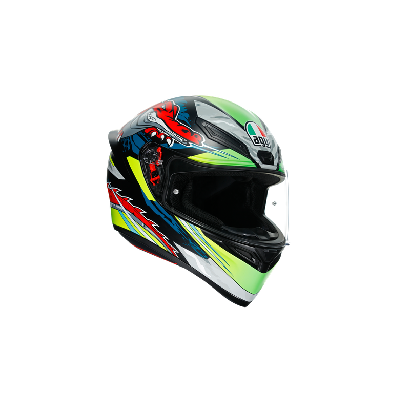 CASCO INTEGRALE AGV K1 MULTI DUNDEE MATT LIME-RED 210281A21 1